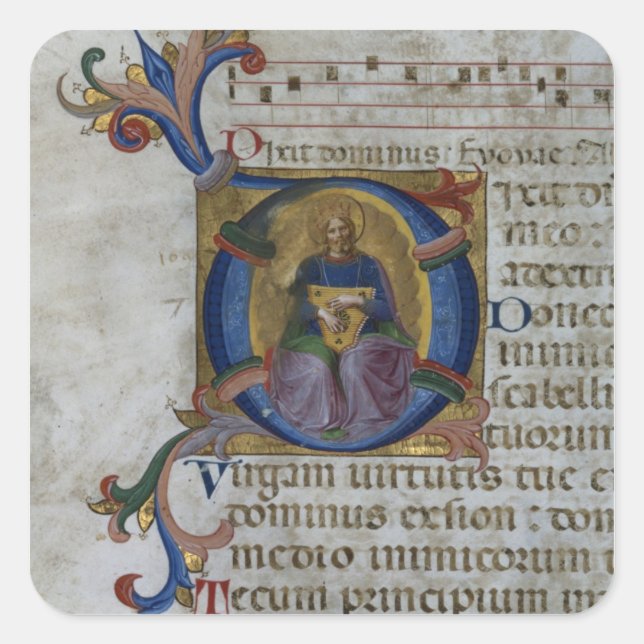Ms 531 f.169v Historiated initial 'D' depicting Ki Square Sticker (Front)