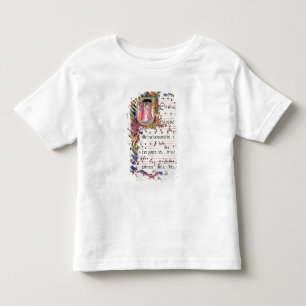Ms 557 f.61v Page with historiated initial 'U' dep Toddler T-Shirt