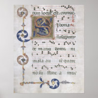 Ms 564 f.13v Page with historiated initial 'S' dep