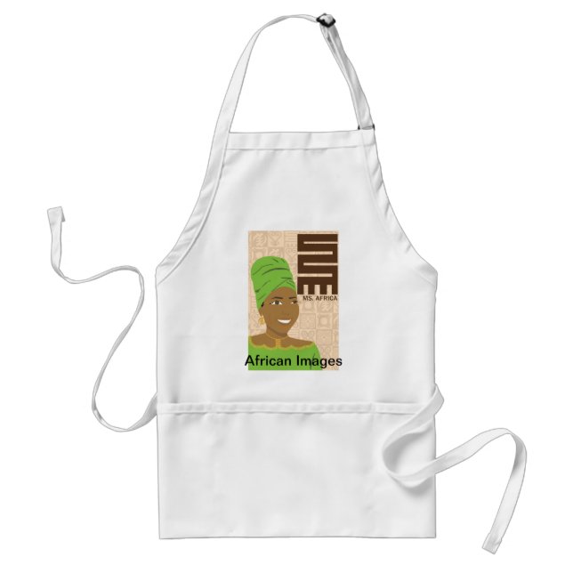 Ms. Africa Apron-Green Standard Apron (Front)