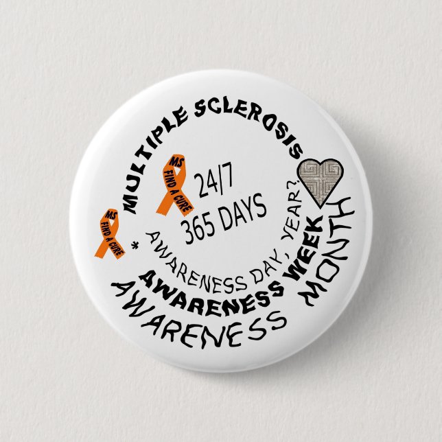 MS AWARENESS BUTTON WITH LOVE (Front)