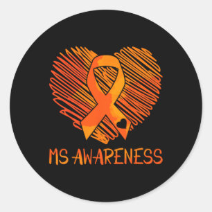 Ms Awareness Multiple Sclerosis Awareness  Classic Round Sticker