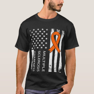 MS Awareness Multiple Sclerosis Distressed Flag  1 T-Shirt