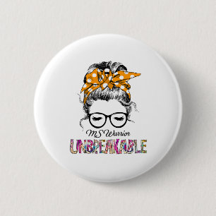 MS Awareness Ribbon Support Gifts 6 Cm Round Badge