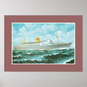 MS Bergensfjord at Sea Poster