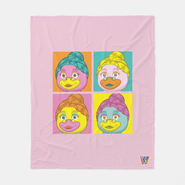 Ms. Birdy Pop Art Fleece Blanket (Front)