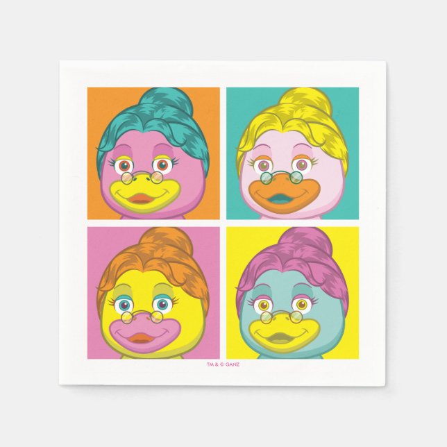 Ms. Birdy Pop Art Napkin (Front)