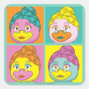 Ms. Birdy Pop Art Square Sticker