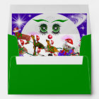 Ms. Christmas Moon Santa & Weenie Dogs Envelopes