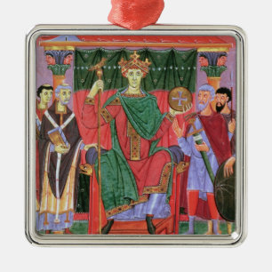 Ms Cim.4453 f.42r Holy Roman Emperor Otto III Enth Metal Tree Decoration