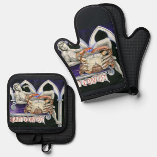 Ms Crabtree, The New World. Oven Mitt & Pot Holder Set