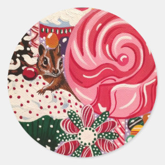 "Ms Elizabeth's Peppermint World" Classic Round Sticker