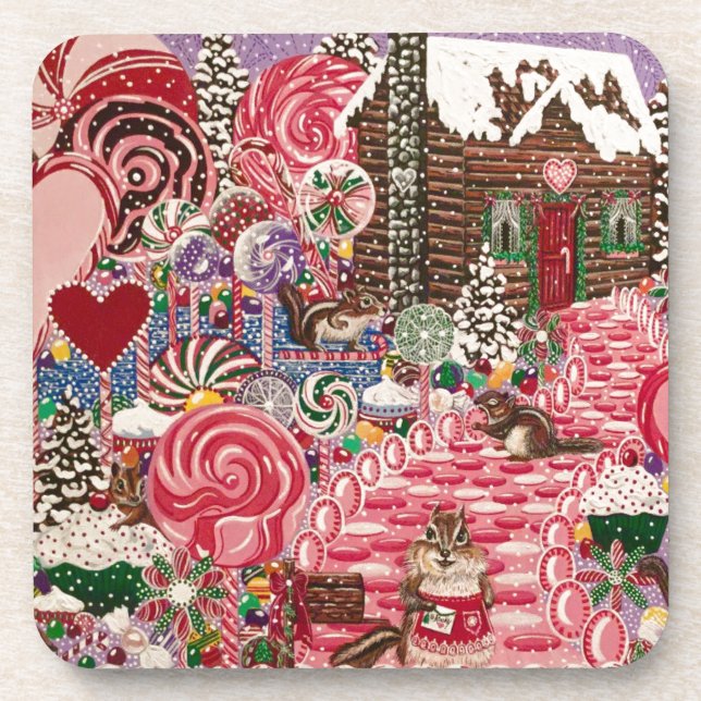 Ms. Elizabeth's Peppermint World Coaster (Front)