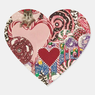 Ms. Elizabeth's Peppermint World Heart Sticker