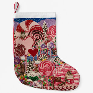 "Ms. Elizabeth's Peppermint World" Small Christmas Stocking