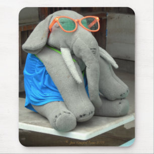 Ms Ella goes to the pool Mouse Mat