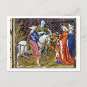 Ms Fr. 120 The Lady of the Lake Meeting Guinevere, Postcard