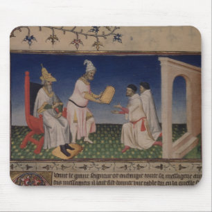 Ms Fr 2810 f.3v Kublai Khan (1214-94) giving his g Mouse Mat