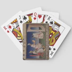 Ms Fr 2810 f.3v Kublai Khan (1214-94) giving his g Playing Cards