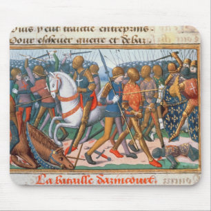 Ms Fr 5054 f.11 The Battle of Agincourt, 1415, fro Mouse Mat