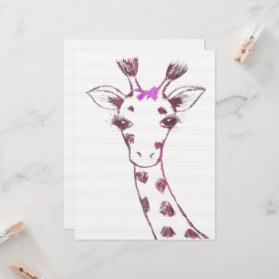 Ms. Giraffe Cute Sarcastic Design  Card