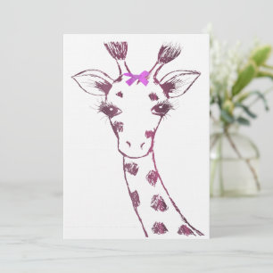 Ms. Giraffe cute sarcastic design Thank You Card