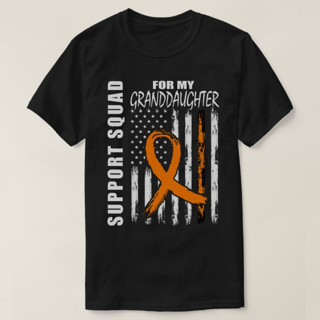 MS Granddaughter Multiple Sclerosis USA Flag Appar T-Shirt (Design Front)