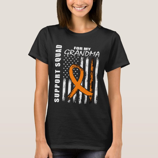 MS Grandma Multiple Sclerosis Awareness US Flag Fa T-Shirt (Front)