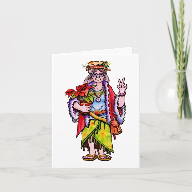 Ms Hippie Santa Card (Front)