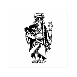 Ms Hippie Santa Self-inking Stamp