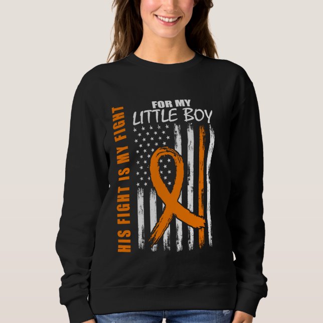 MS His Fight Is My Fight Son Multiple Sclerosis Fl Sweatshirt (Front)