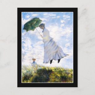 Ms Monet is Blown Away  Postcard