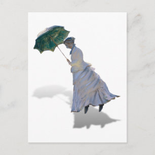 Ms Monet  with Umbrella Postcard