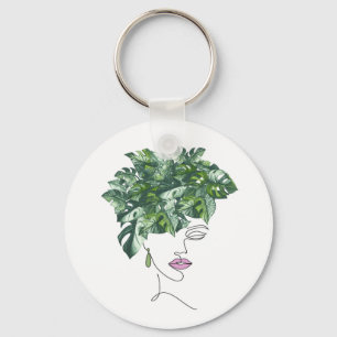 Ms. Monstera, The Ultimate Plant Lady Keychain