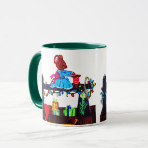 MS. MOUSE MAKES A SANTA HAT  MUG