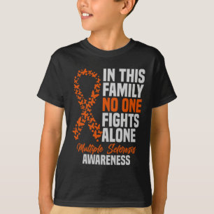 Ms Multiple Sclerosis Awareness Orange Ribbon Gift T-Shirt