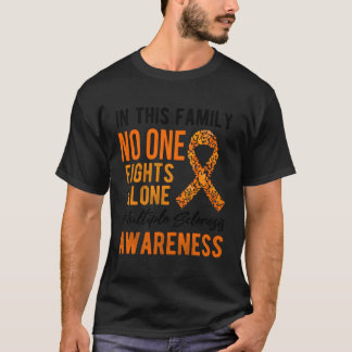 Ms Multiple Sclerosis Awareness Orange Ribbon T-Shirt