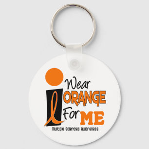 MS Multiple Sclerosis I Wear Orange For ME 9 Key Ring