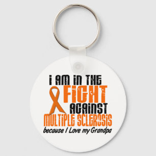 MS Multiple Sclerosis IN THE FIGHT FOR MY GRANDPA Key Ring