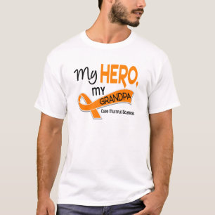 MS Multiple Sclerosis MY HERO MY GRANDPA 42 T-Shirt