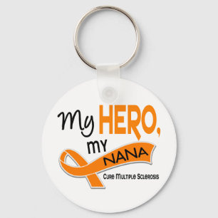MS Multiple Sclerosis MY HERO MY NANA 42 Key Ring