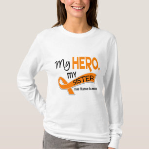 MS Multiple Sclerosis MY HERO MY SISTER 42 T-Shirt