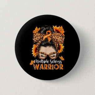 Ms Multiple Sclerosis Warrior Awareness Orange Mes 6 Cm Round Badge
