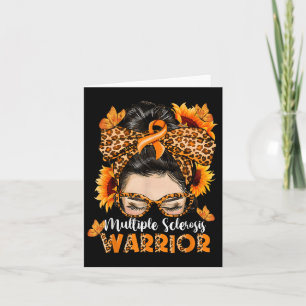 Ms Multiple Sclerosis Warrior Awareness Orange Mes Card