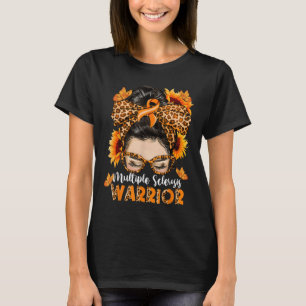 Ms Multiple Sclerosis Warrior Awareness Orange Mes T-Shirt