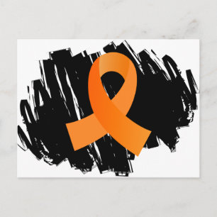 MS Orange Ribbon With Scribble Postcard