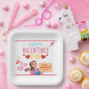 Ms. Rachel Themed Valentine's Day Paper Plate