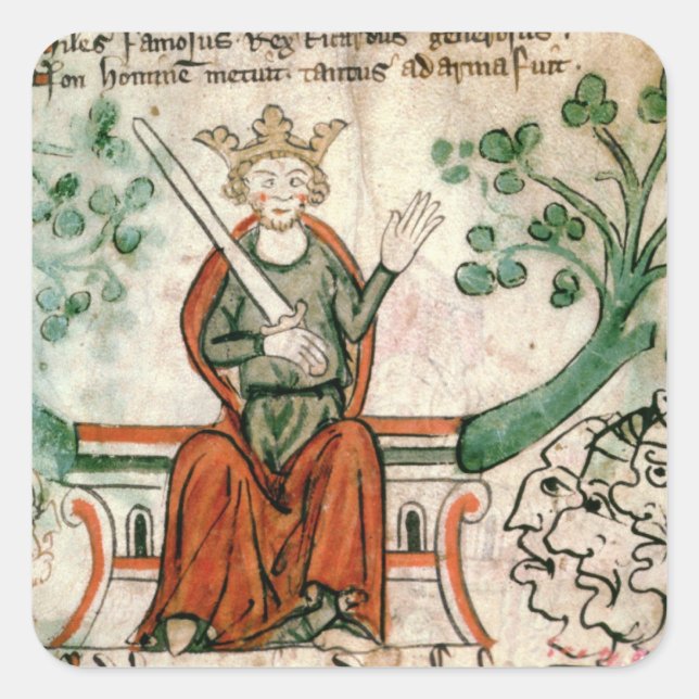 Ms Royal 20 A11  Richard I (1157-99) (The Lion-Hea Square Sticker (Front)