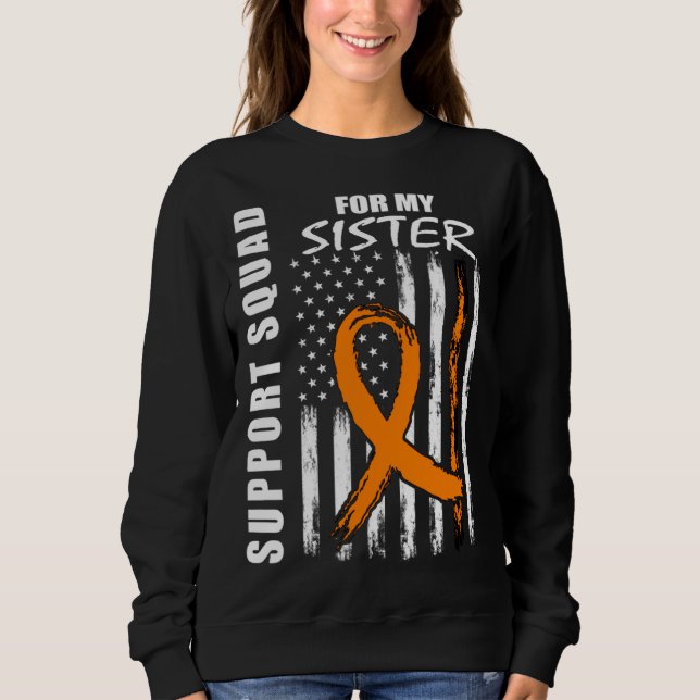 MS Sister Multiple Sclerosis Awareness USA Flag Fa Sweatshirt (Front)