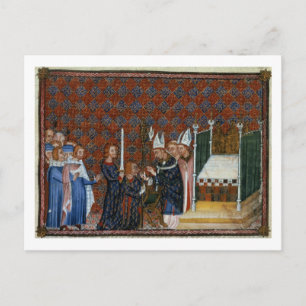 Ms Tiberius B Viii f.58 Coronation of King Charles Postcard